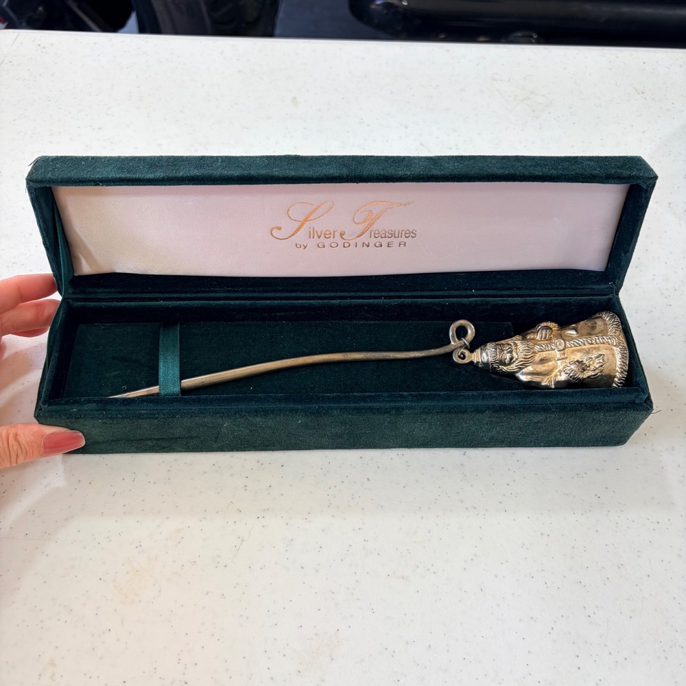 Godinger Silver Treasures Santa Claus Bell Candle Snuffer Vintage Holiday Boxed
